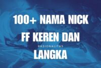 Nick FF Keren dan Langka